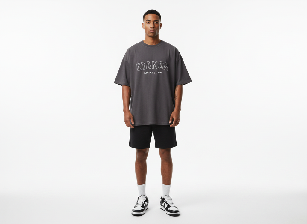 ETAMOR Loose Drop Shoulder Tee